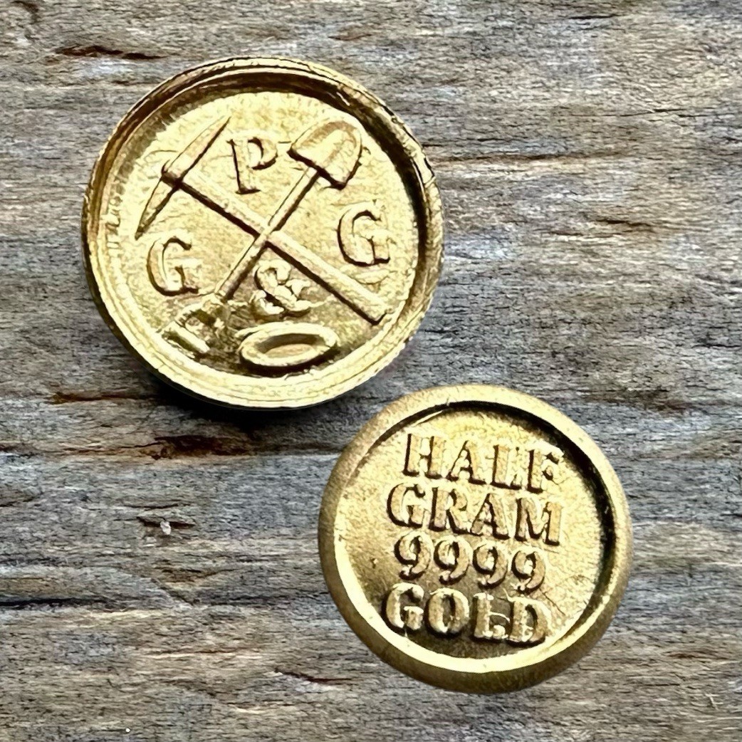 Prospector’s Gold & Gems 1/2 Gram Gold 9999 Fine Coin ⚒️