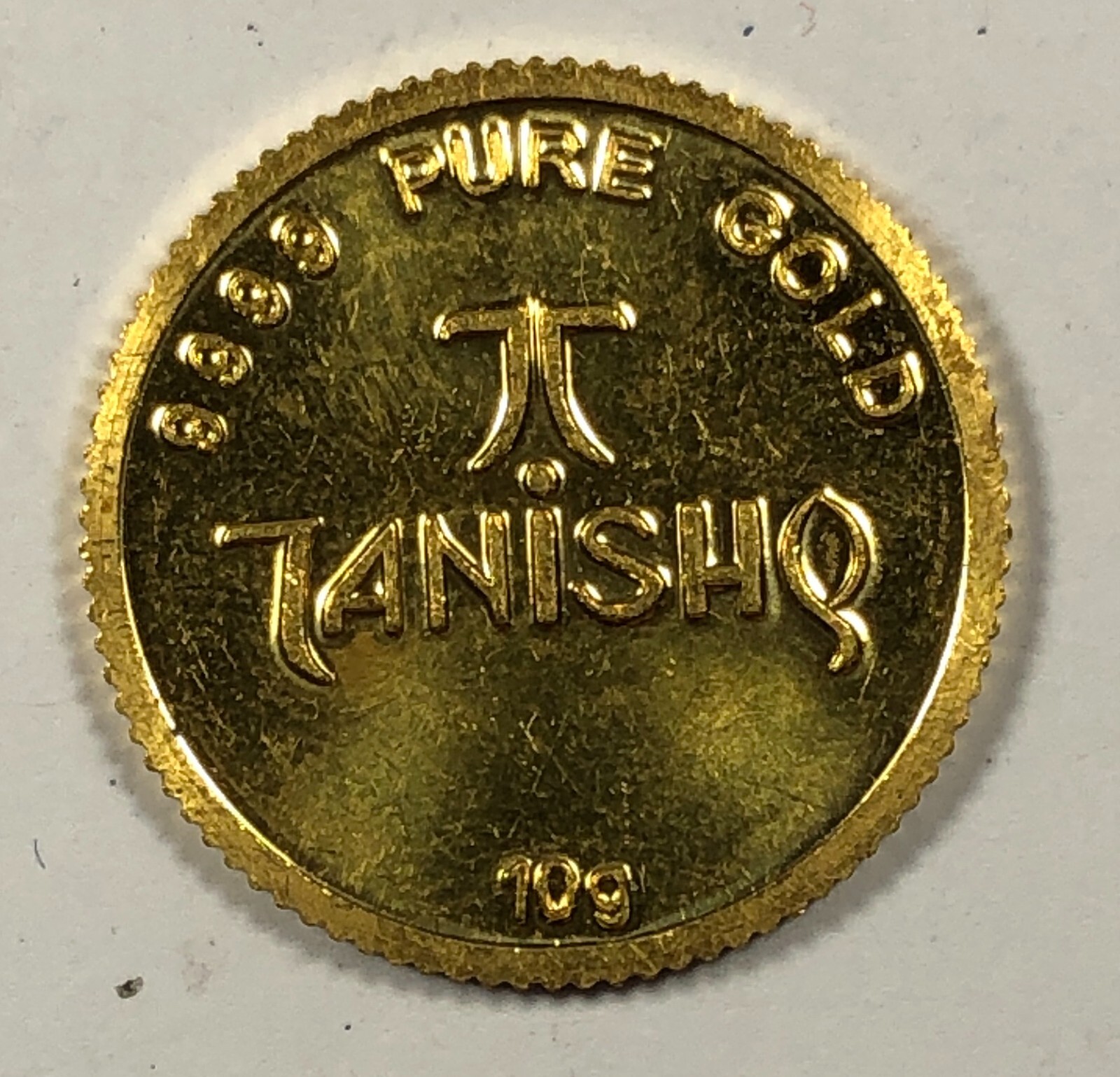 Tanishq 10gram India .9999 Fine Gold. Lord Lakshmi. .32oz AGW.