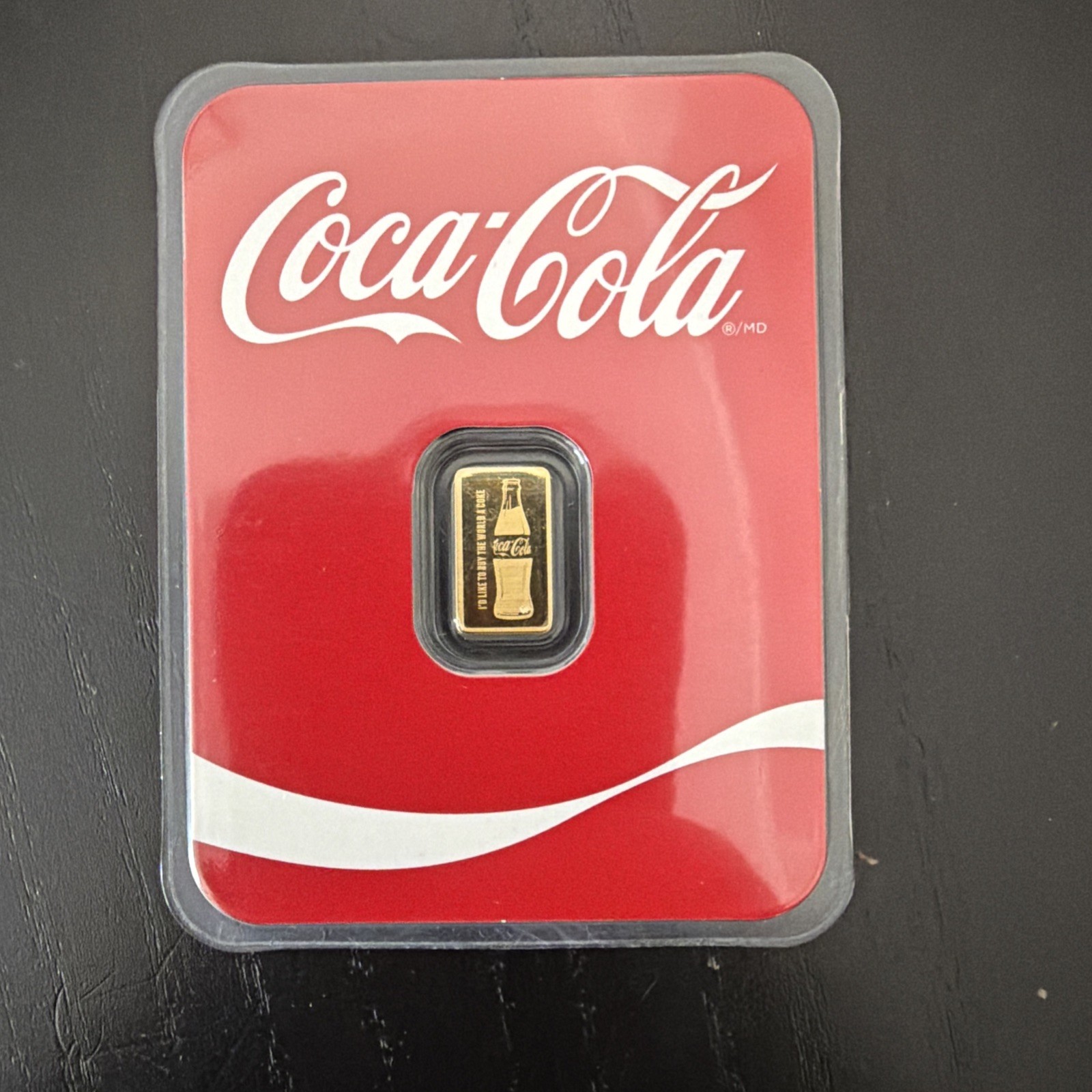 Coca-Cola 0.5g Gold Bullion Bar 999.9 Fine Gold in Tep Rare Collectable