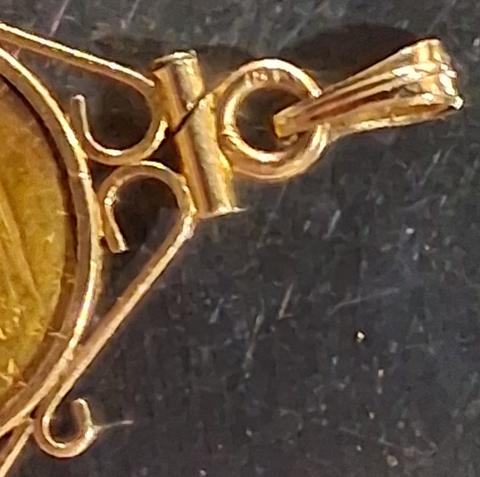 ✰ 1911 US Gold $2.50 Quarter Eagle Coin in 14k Bezel Antique Pre-1933 Coin ✰