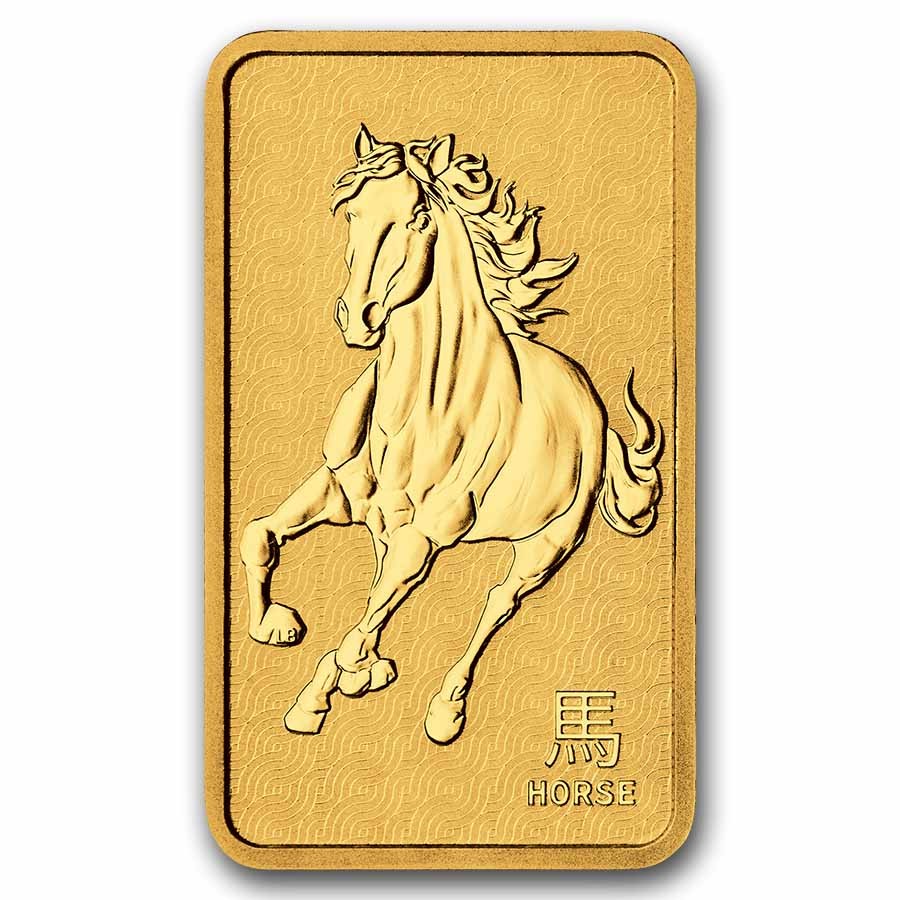 2026 1 oz Gold Bar – Perth Mint Lunar Horse (In Assay)