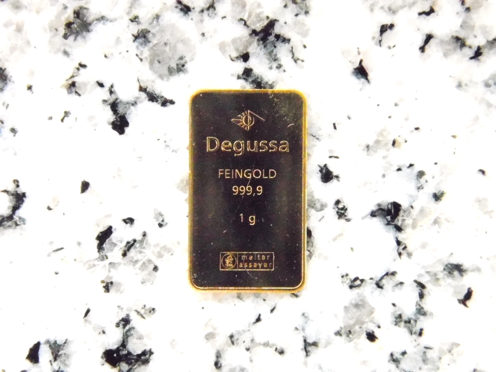 Gold Bar Degussa 1 Gram 999.9 Fine Gold AU From Combibox 1g Gold Bar Minted