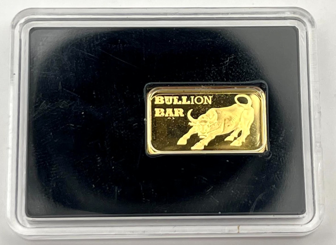 GOLD 37th US TREASURER ANGELA BUCHANAN 1/100 OZ GOLD .9999 FINE BULLION ONE BAR