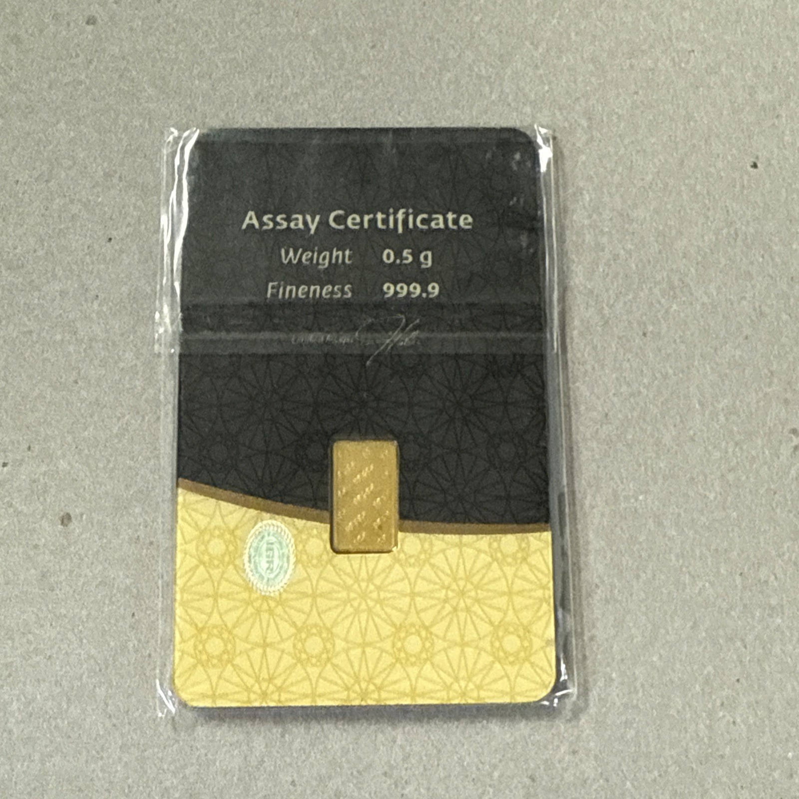 IGR Gold Half Gram Bar (.5g) 999.9 Fine Sealed in Certified Assay Sigma verifie