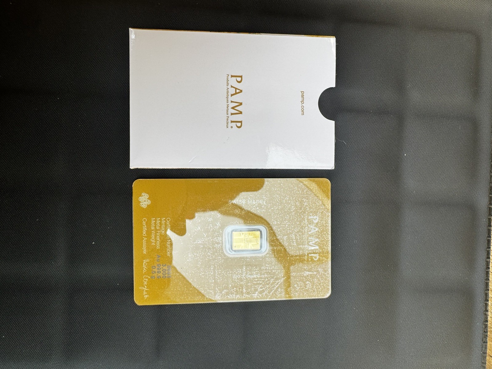 PAMP London Lion 0.5g Gold Bar .9999 Gold Limited 3000 CertiPAMP Sealed