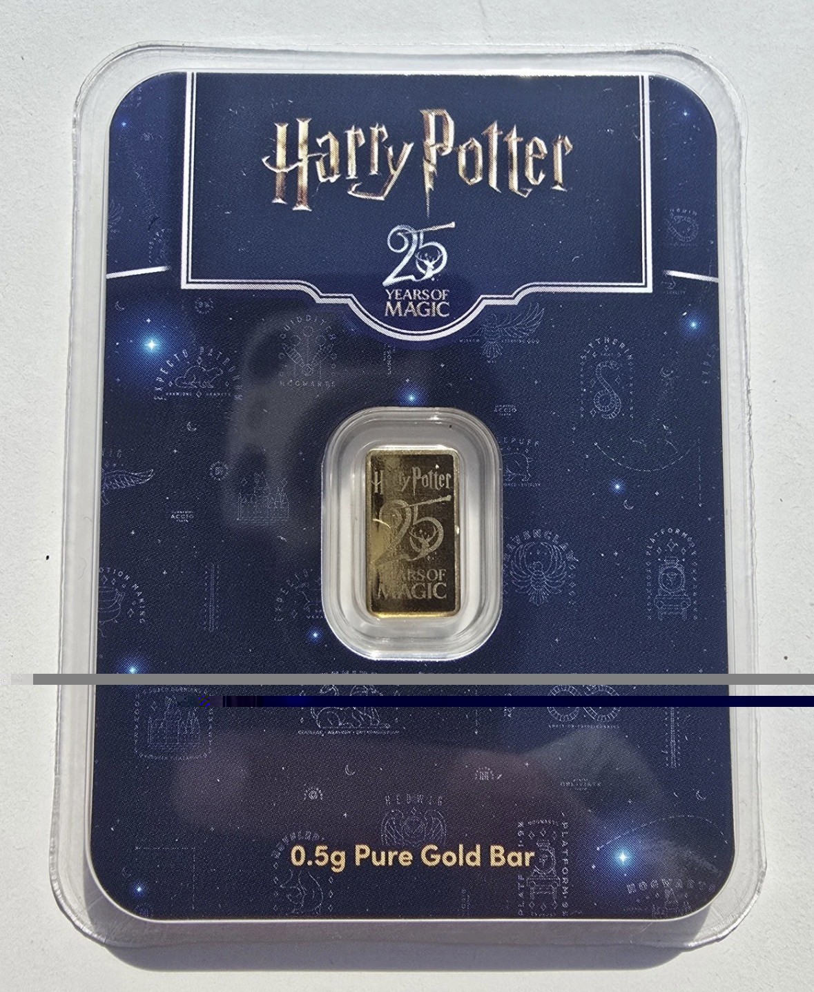 Harry Potter 0.5g Fine Gold Bar 999.9 PAMP Limited Edition Sealed
