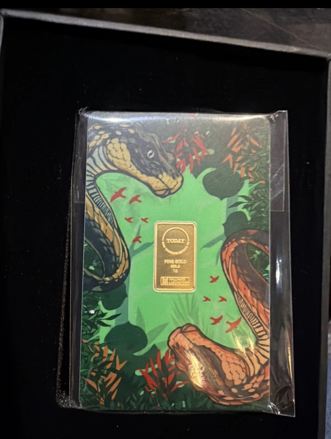 2025 Year of the Snake Lunar 1 Gram .999 Gold Bar in Box South Korea Today Ltd