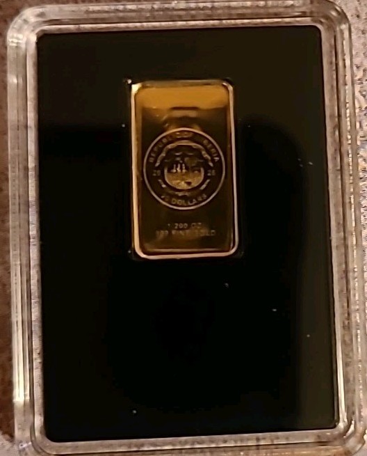 1/200 oz Gold Bar .999 Fine Gold Jesus Republic of Palau $20 Micro Gold