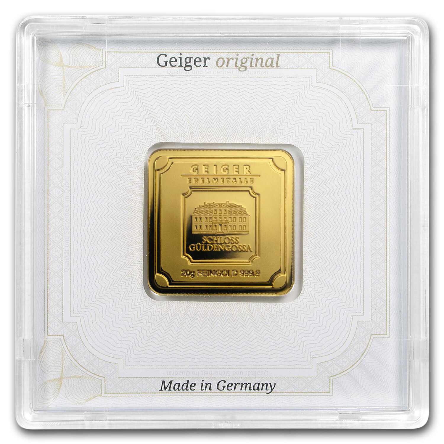 20 gram Gold Bar – Geiger Edelmetalle (Originals Assay) – SKU#155930
