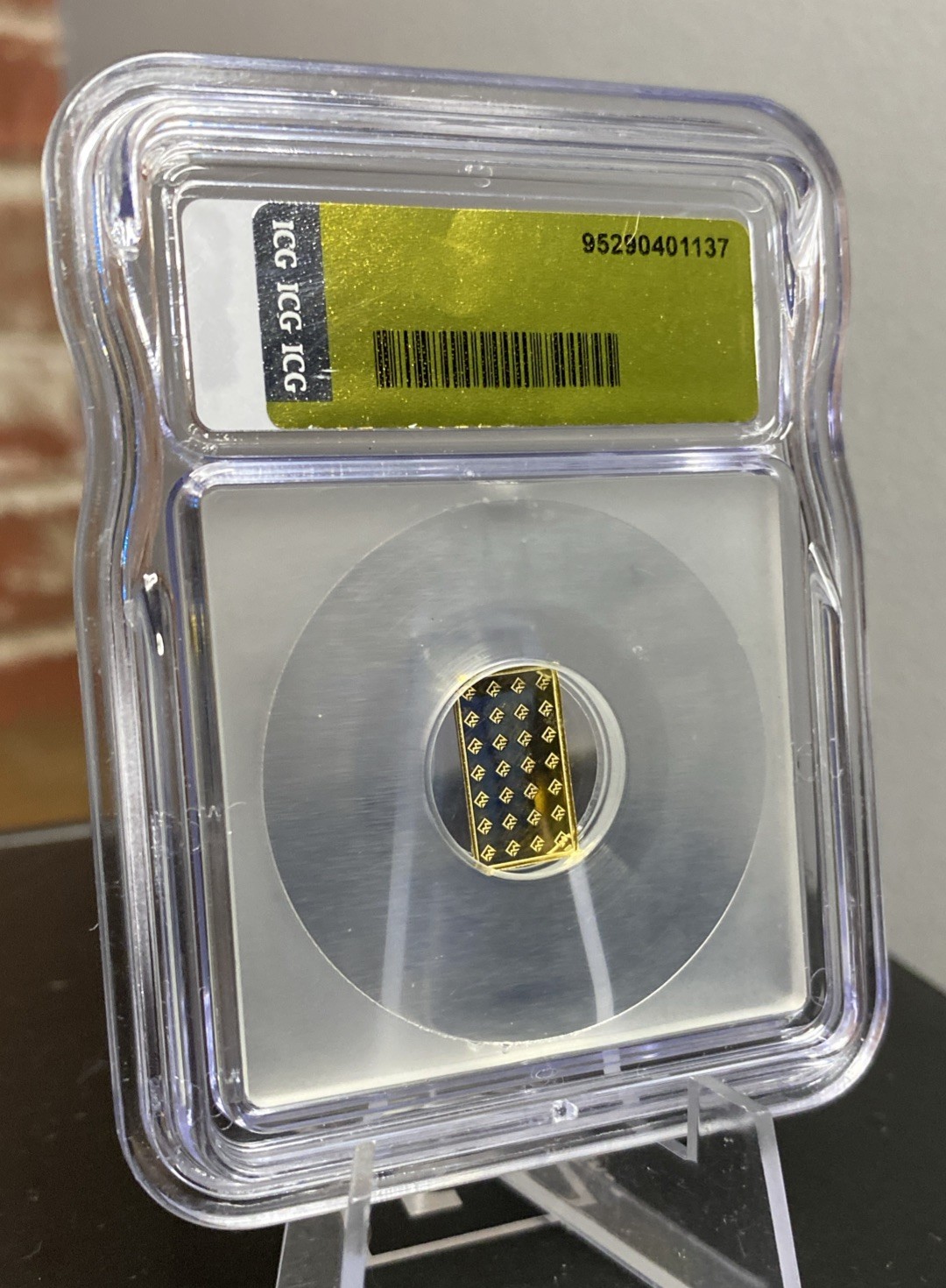 ICG MS70 PL 0.5g Bar Frontier Mint .9999 Fine 1/2 Gram Gold Slabbed