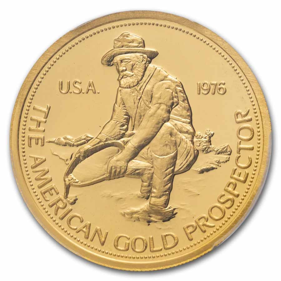 1 oz Gold Round – 1976 Engelhard Prospector MS-69 PCGS
