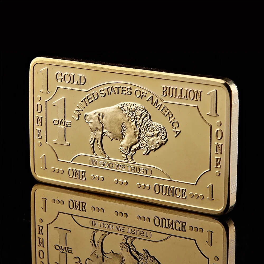 1 OZ Gold Buffalo Bullion Bar 999 Fine 24k 1 Troy Ounce
