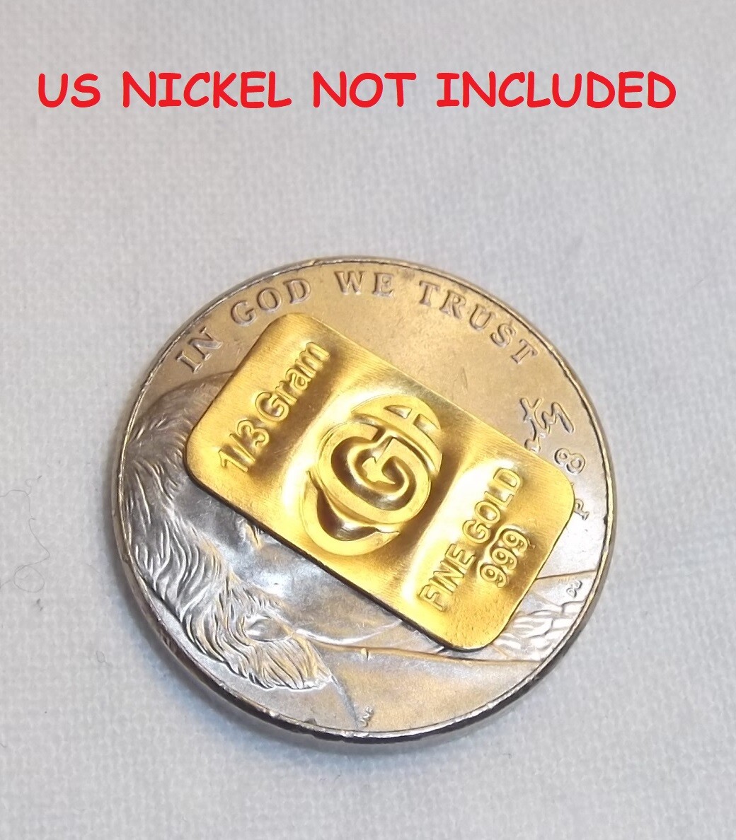 1 /3 gram GOLD CGA HAPPY SNOWMAN 9999 Gold Bar in Certificate STOCKING STUFFER !