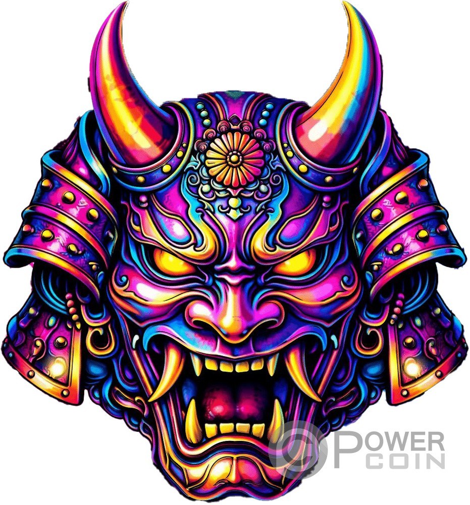 SAMURAI MASK Shaped 1/1000 Oz Gold Medal