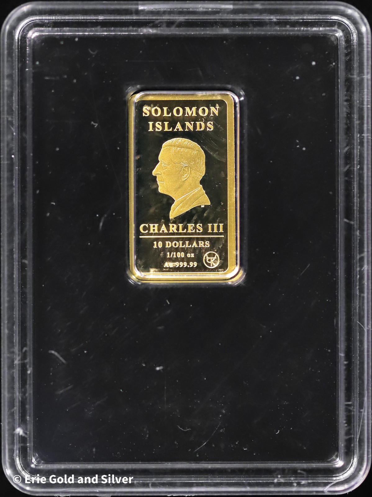 Solomon Islands George the Victorious Proof 1/100th oz Gold Bar