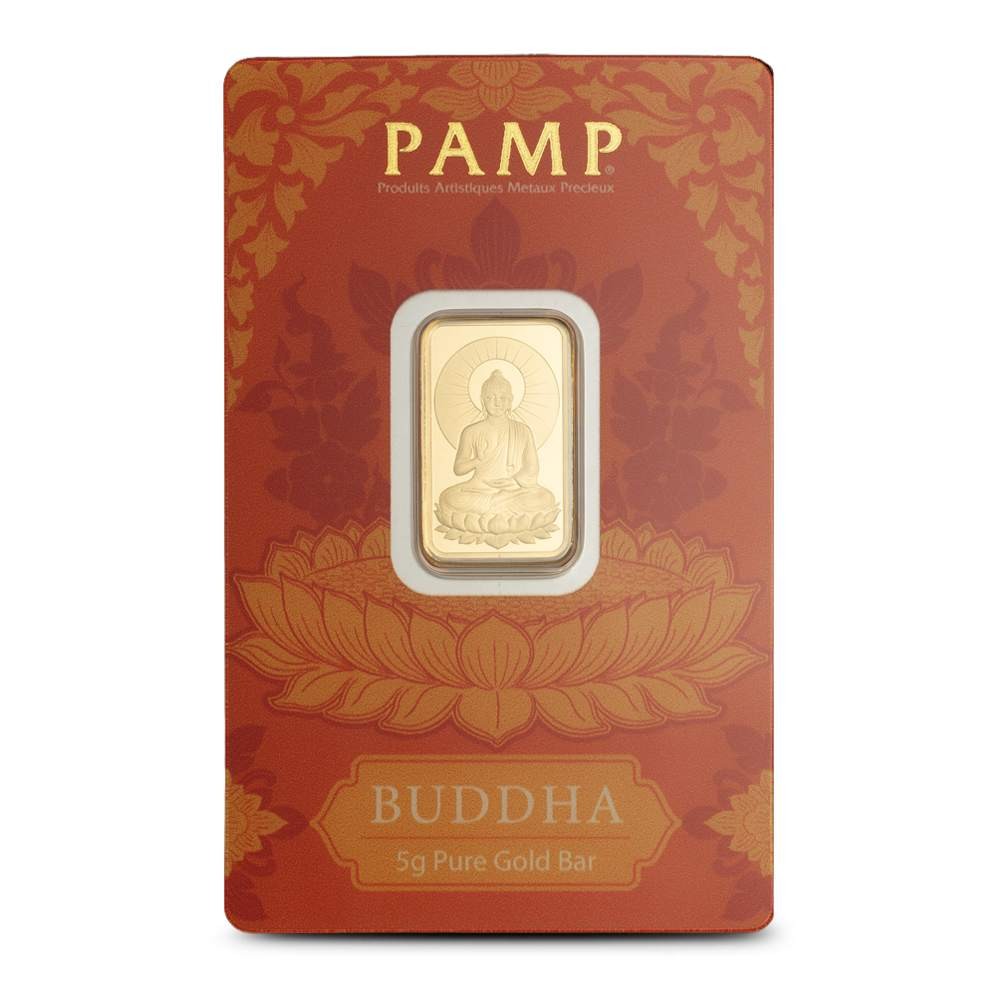 5 Gram PAMP Suisse Buddha Gold Bar (New w/ Assay)