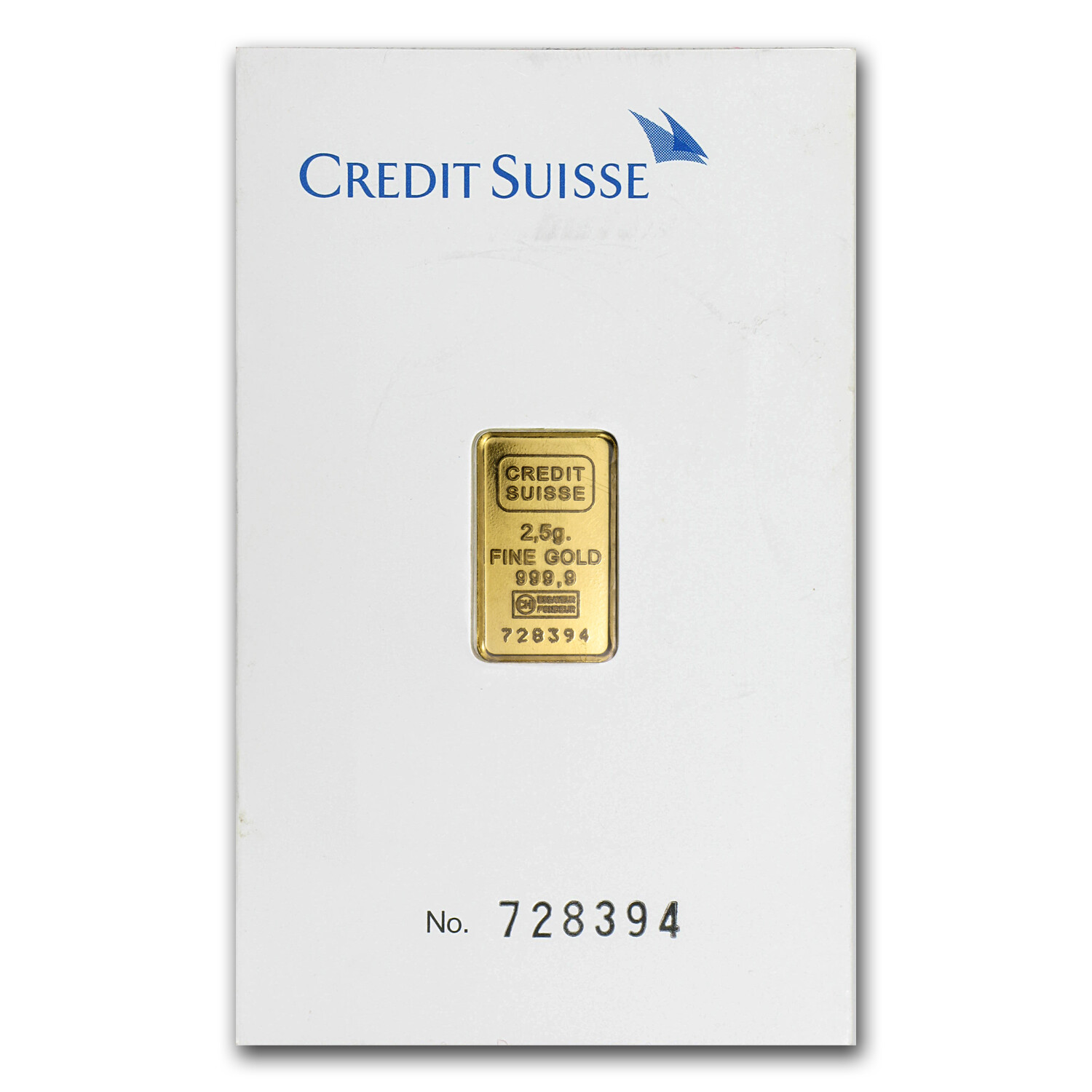 2.5 gram Gold Bar – Brand Name (w/Assay Card)