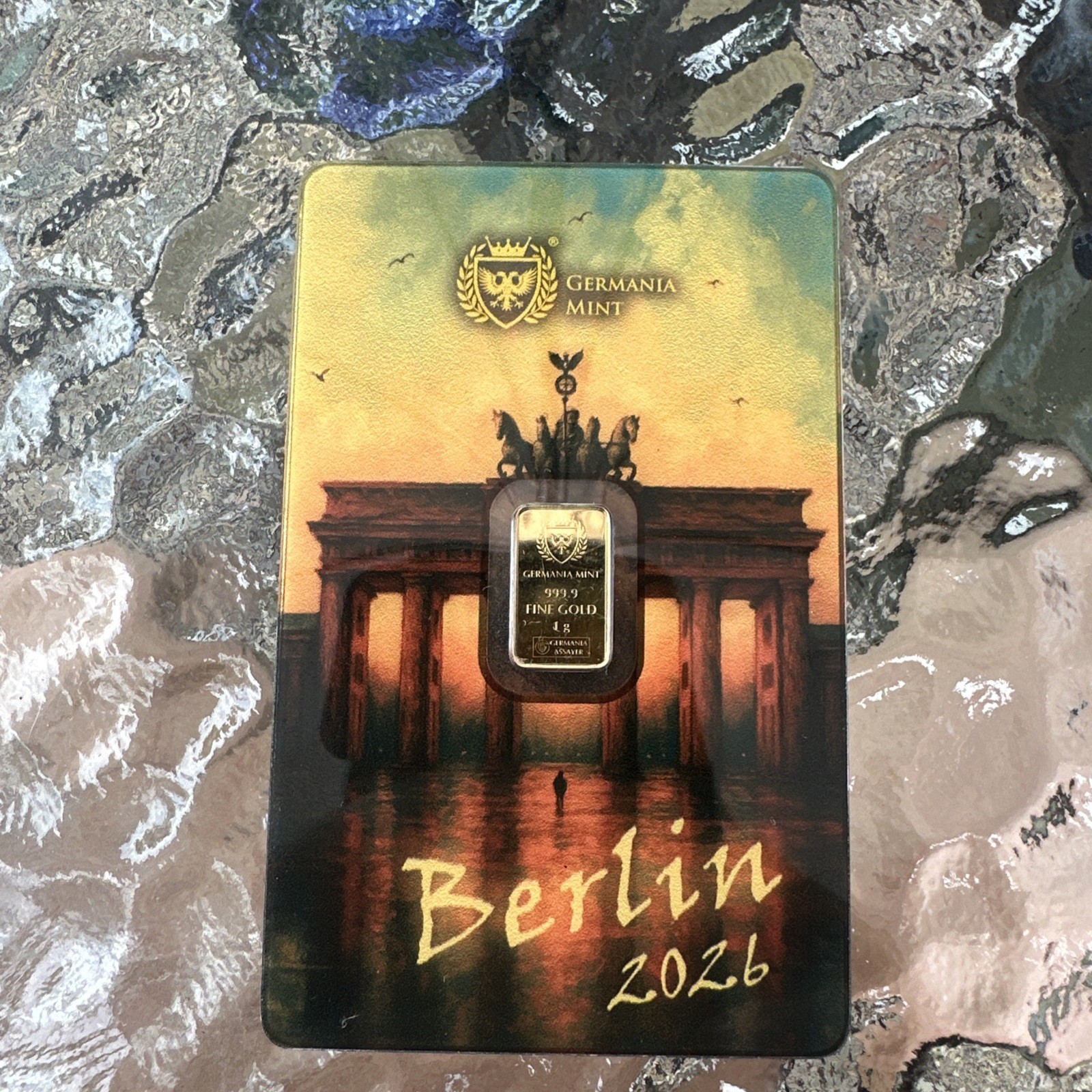Berlin 1 Gram Gold Bullion Bar 999.9 Fine Gold 2026 Germania Mint