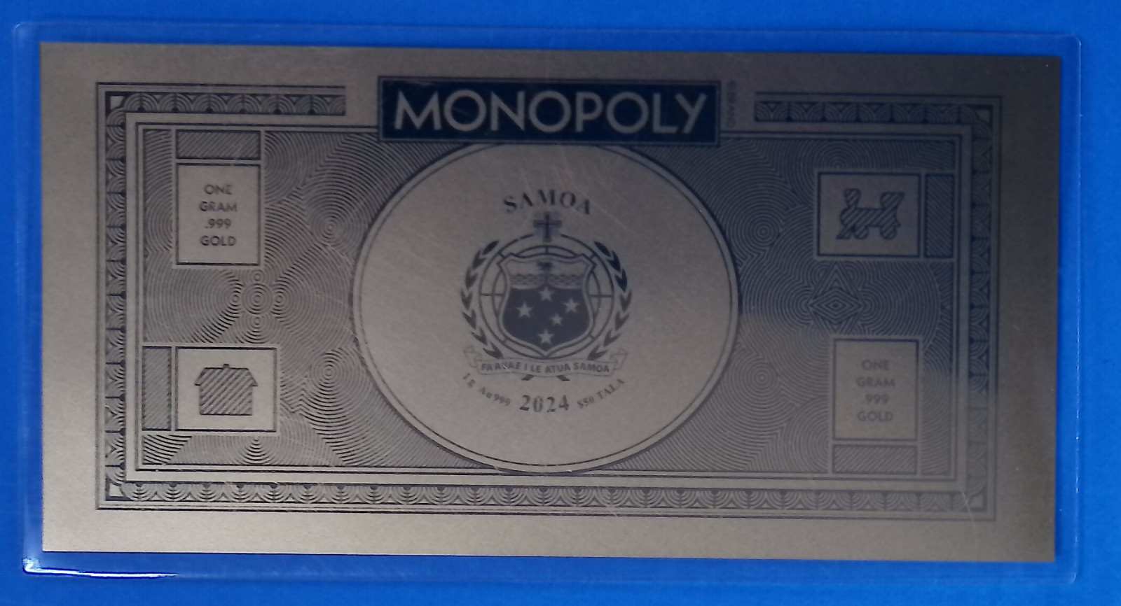 2024 Samoa Monopoly $100 Currency 1 Gram 999 Gold Note #0165 of 3000