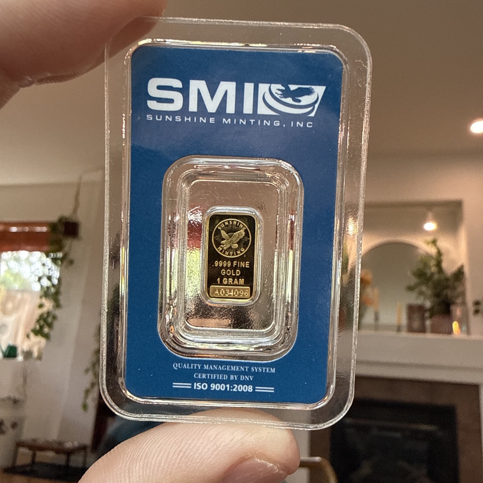 1 Gram Sunshine Gold Bar (New w/ Assay, MintMark SI)