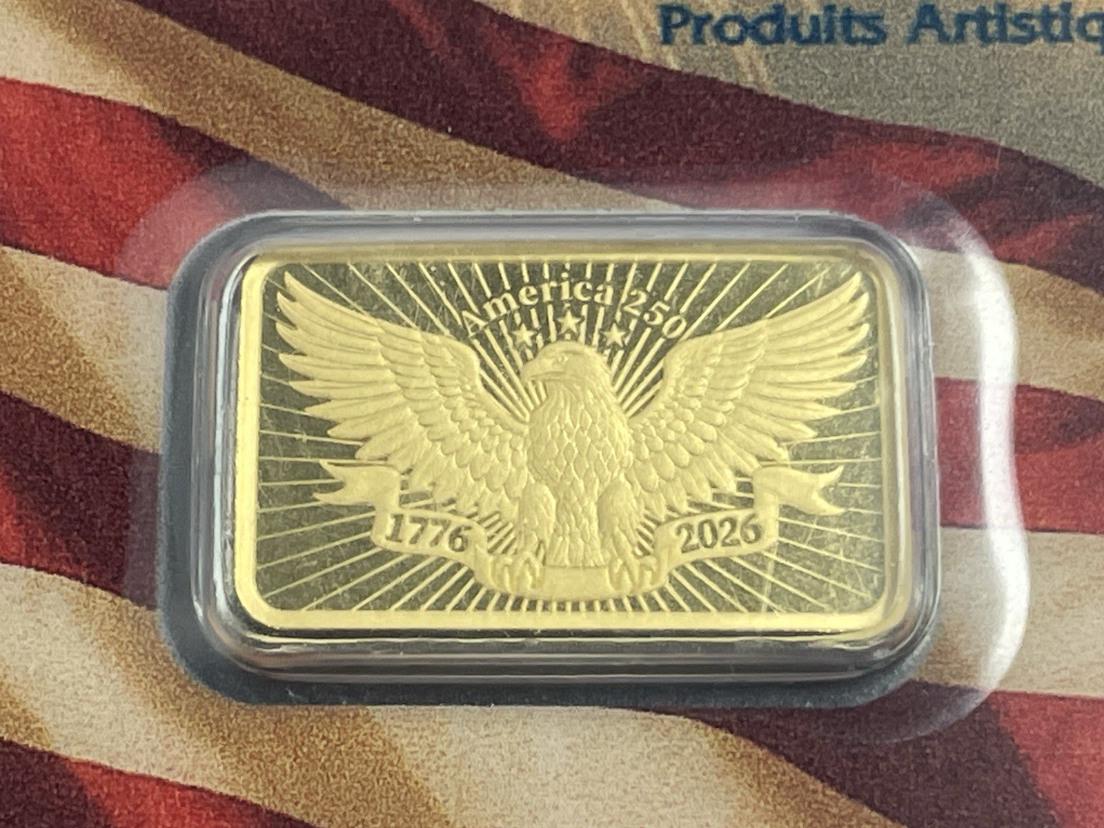 250th Anniversary of The United States of America 2.5 Gram Gold Bar In Assay
