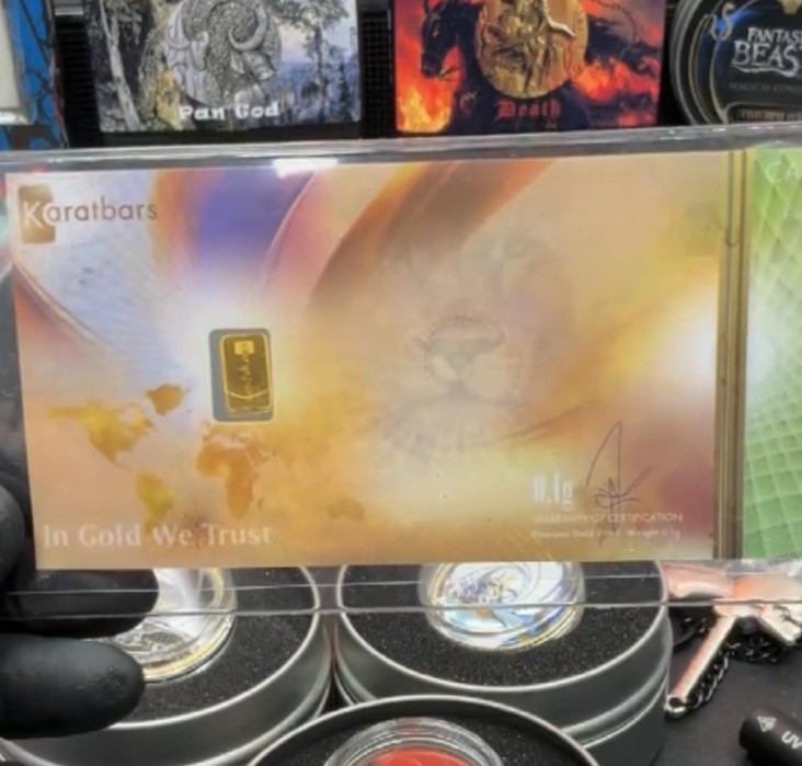 GOLD KARATBARS NADIR 1/10 GRAM GOLD BAR 999.9 24K GOLD BULLION Investment/gift