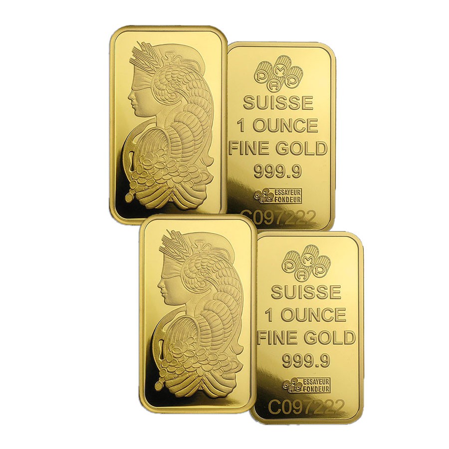 1oz Gold Bar – PAMP Suisse Fortuna Veriscan® (In Assay) – Lot of 2 Bars