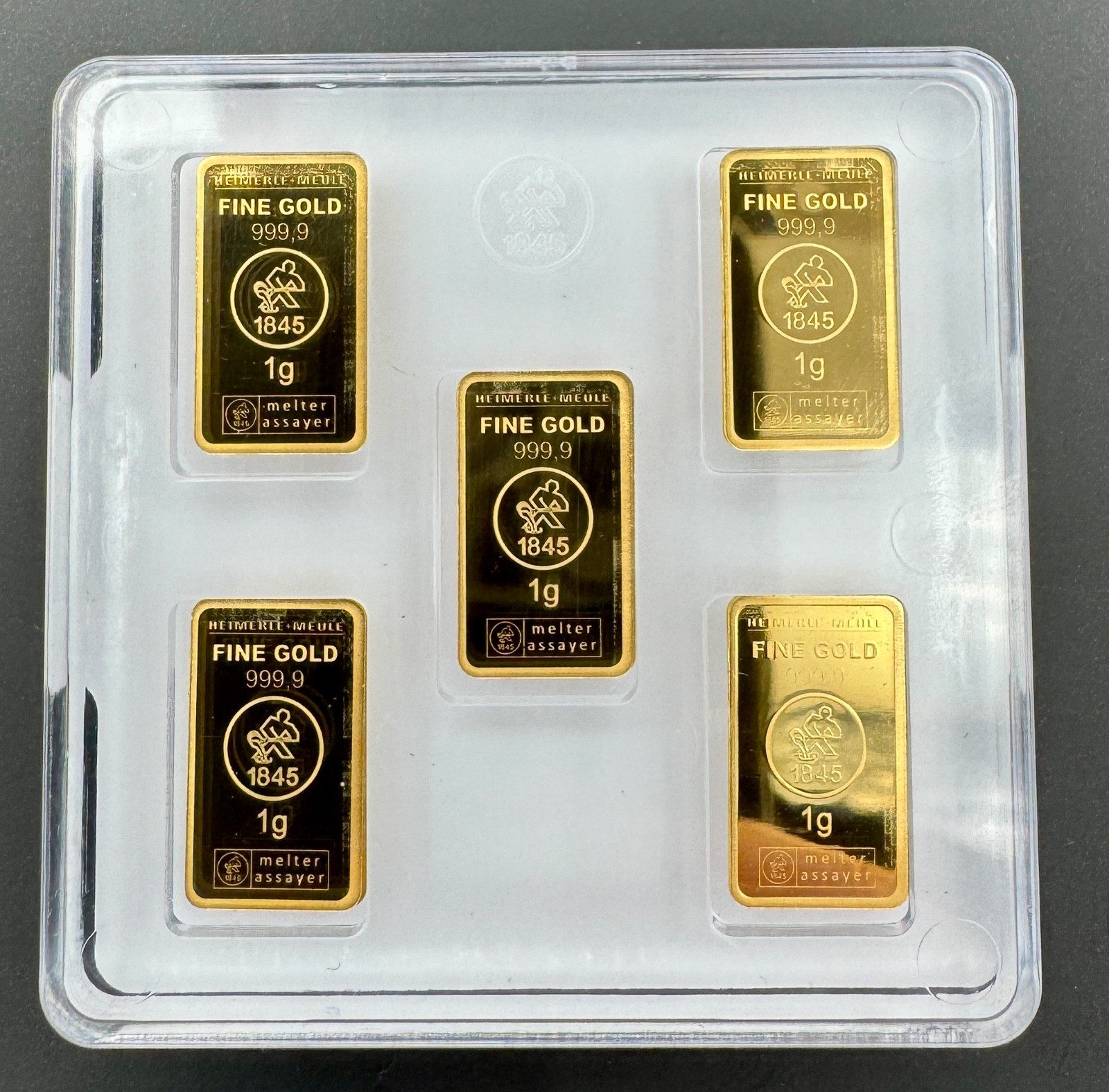 Heimerle + Meule Feingold 999.9 15 × 1 g Gold Bar UnityBox OVP
