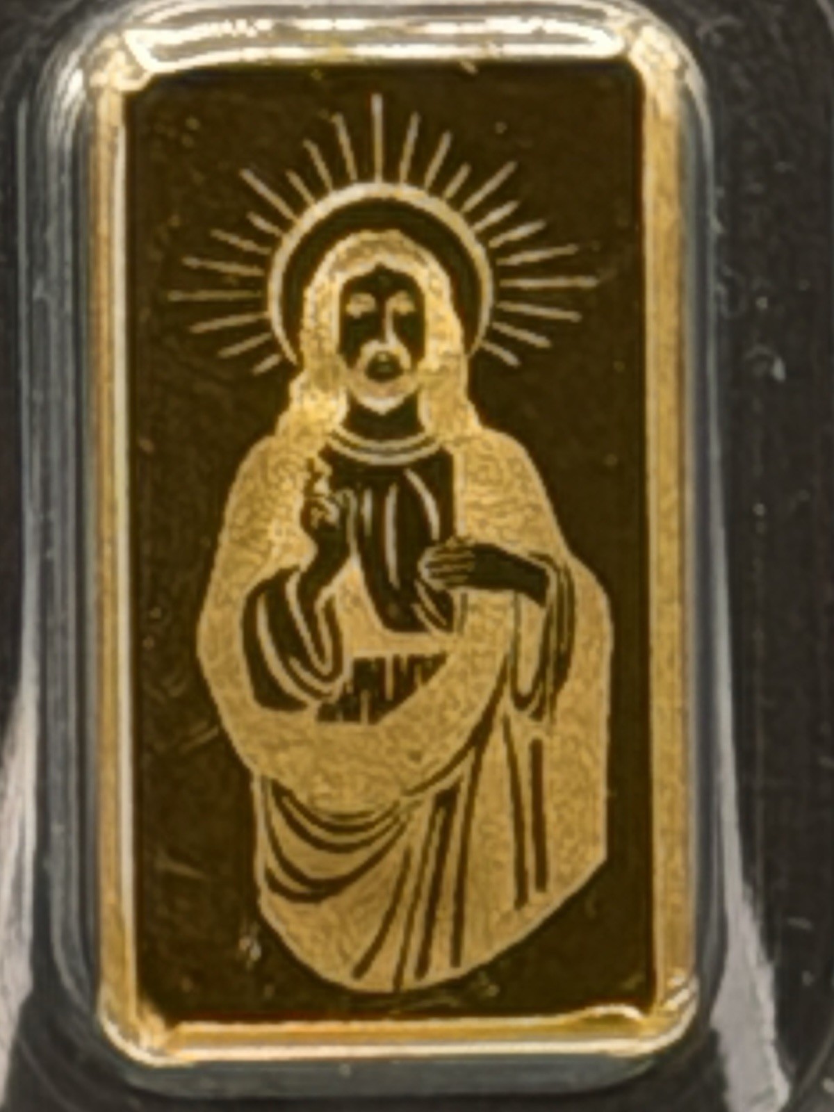 MKS PAMP Blessings of Jesus Christ 1 Gram 9999 Gold Bar Dove & Cross In TEP -#97