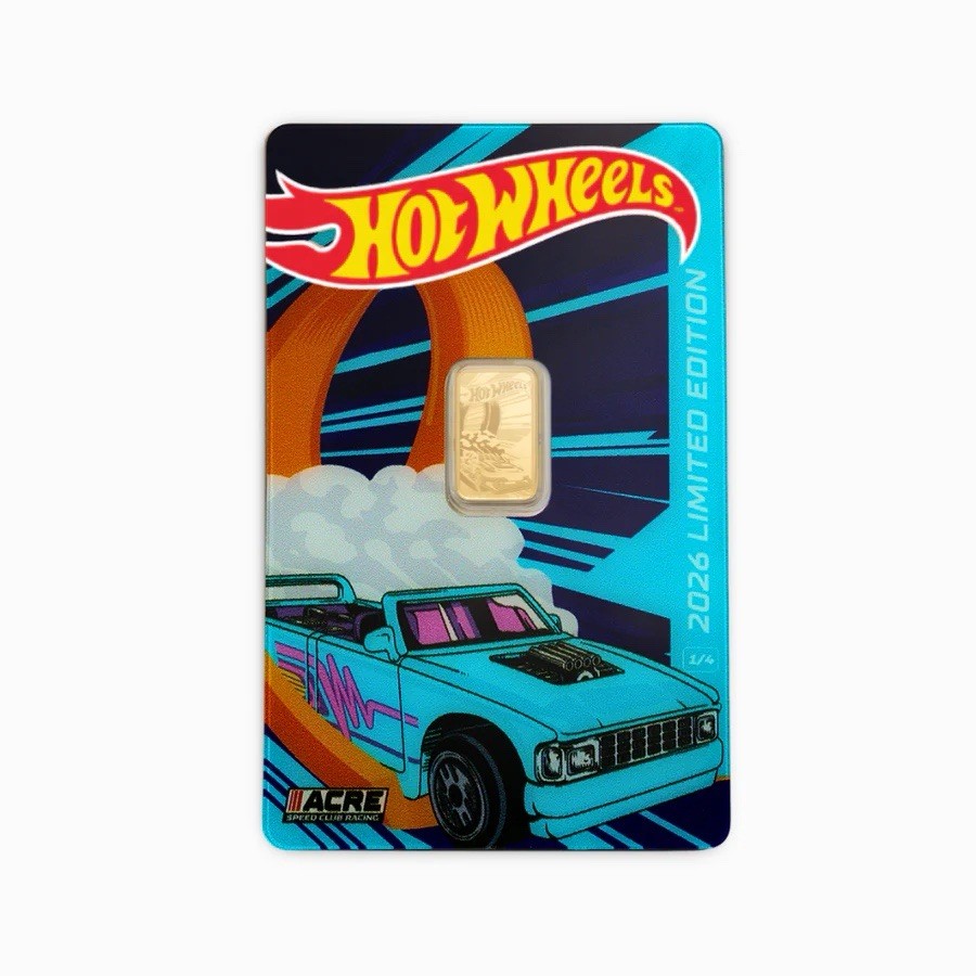 Acre 1 Gram Gold Hotwheels 999.9 Bar Limited to 2500