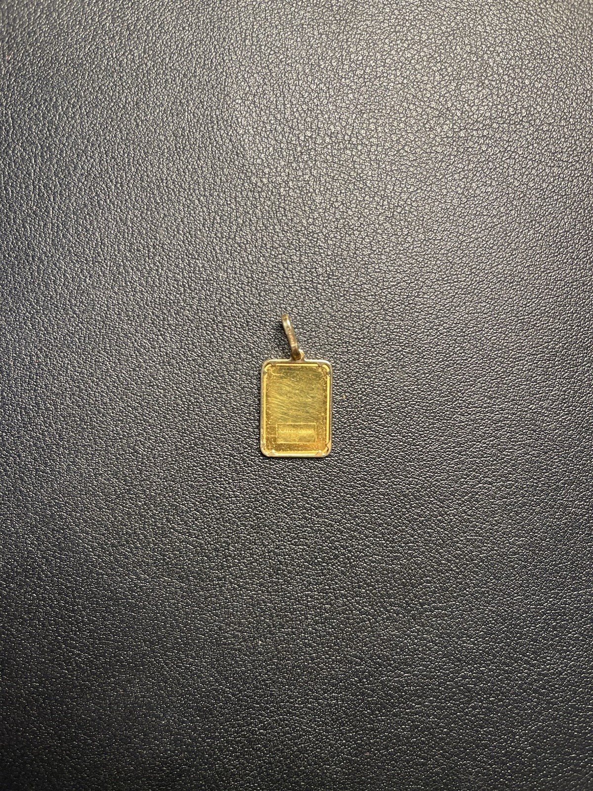 Italpreziosi 2g 24k Gold Bar W/ Bezel Pendant 14k. 🔥🔥 Total weight: 2.69g