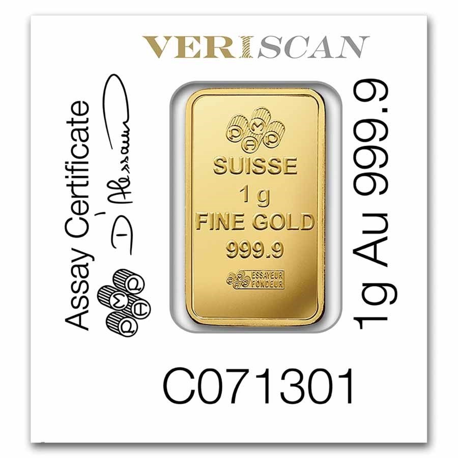 1 Gram Gold Bar – PAMP Suisse Multigram .9999 Fine Gold Fortuna Bar – IN STOCK!!