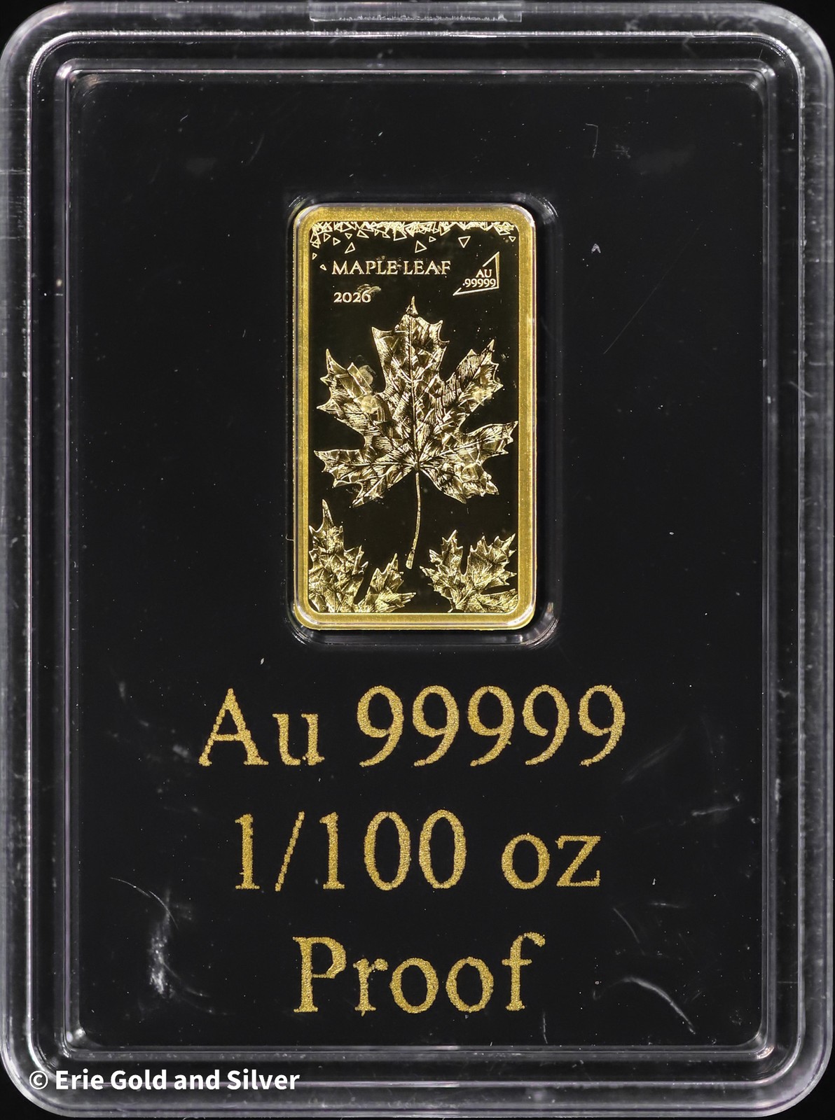 Solomon Islands Maple Leaf Proof 1/100th oz Gold Bar