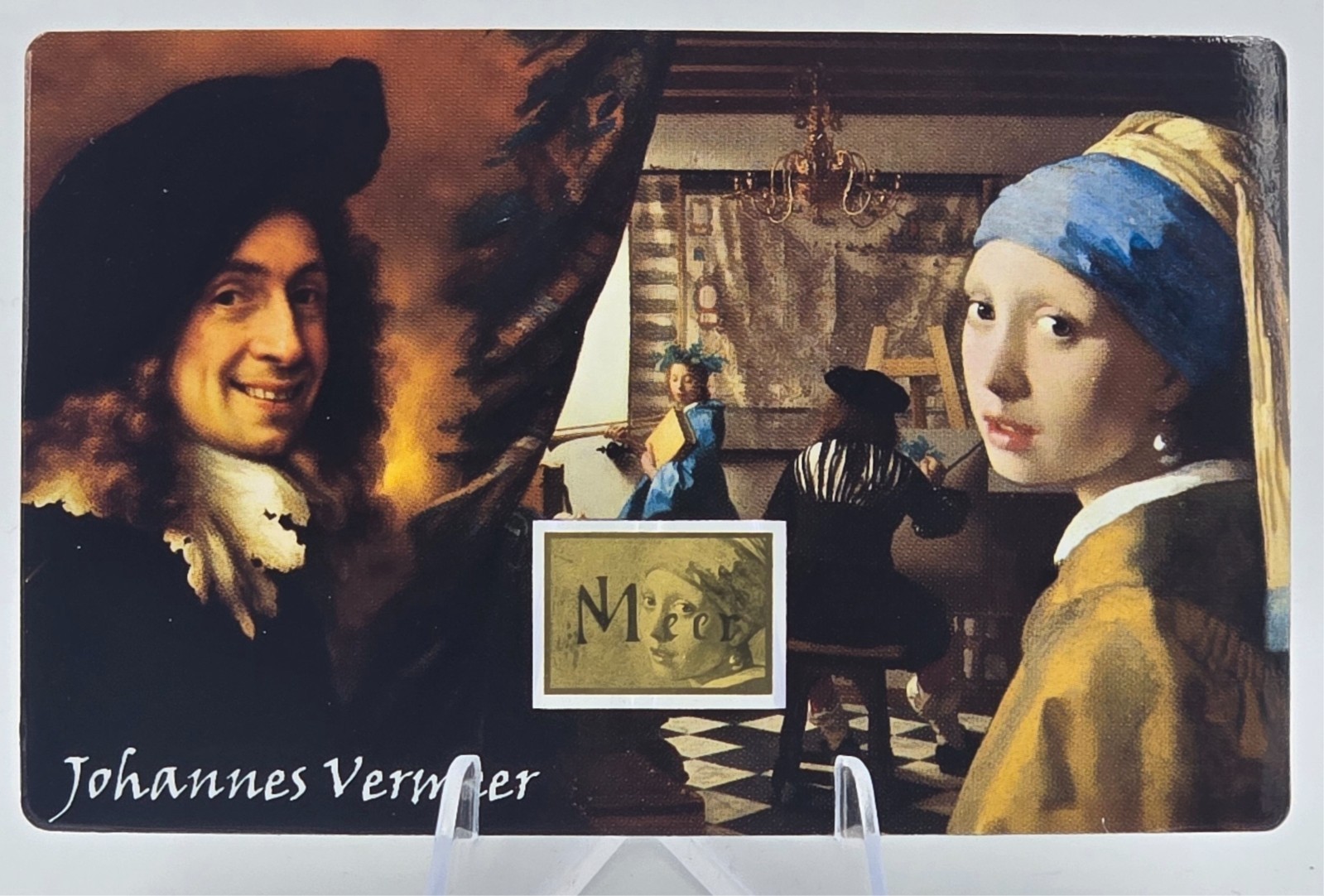Johannes Vermeer Collage 1/1000 Oz .999 Gold in Coin card