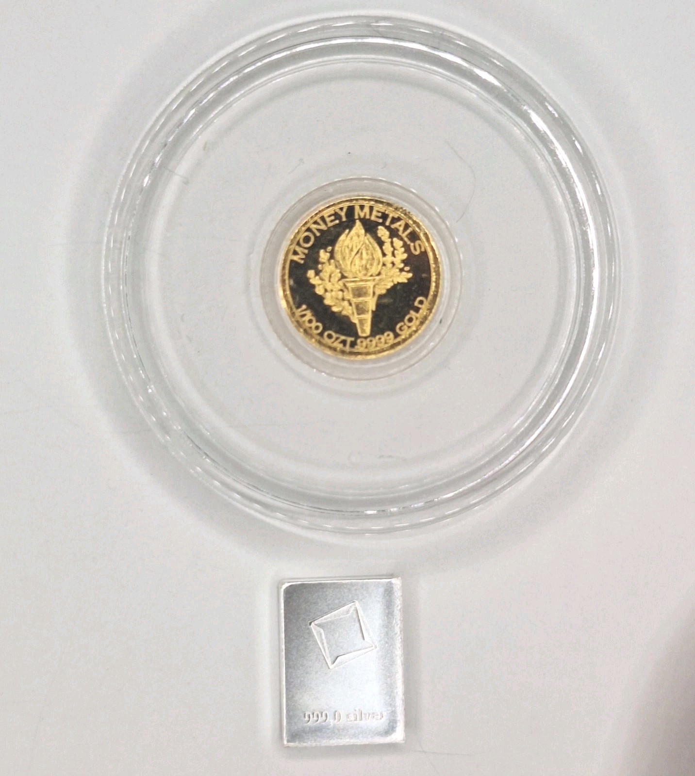 🔥 1/100 oz Mercury Liberty Gold Round .9999 + FREE Valcambi Silver Bar ✨