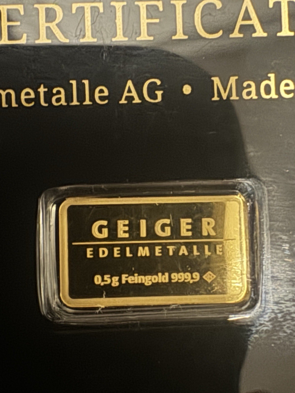 Geiger .5 Gram Gold Rare