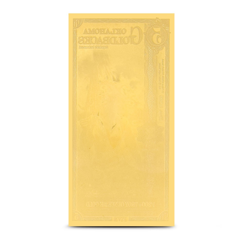 5 Oklahoma Goldback Gold Note (New)