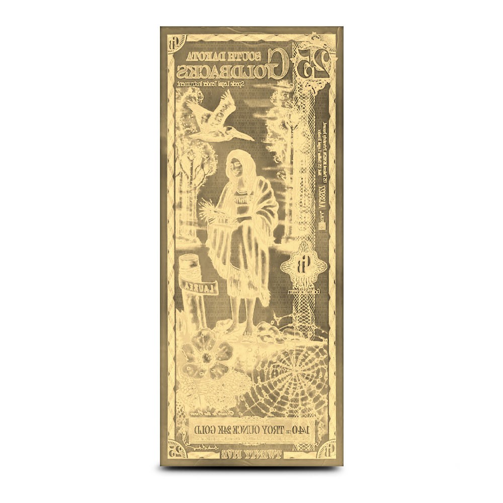 25 South Dakota Goldback Gold Note (New)