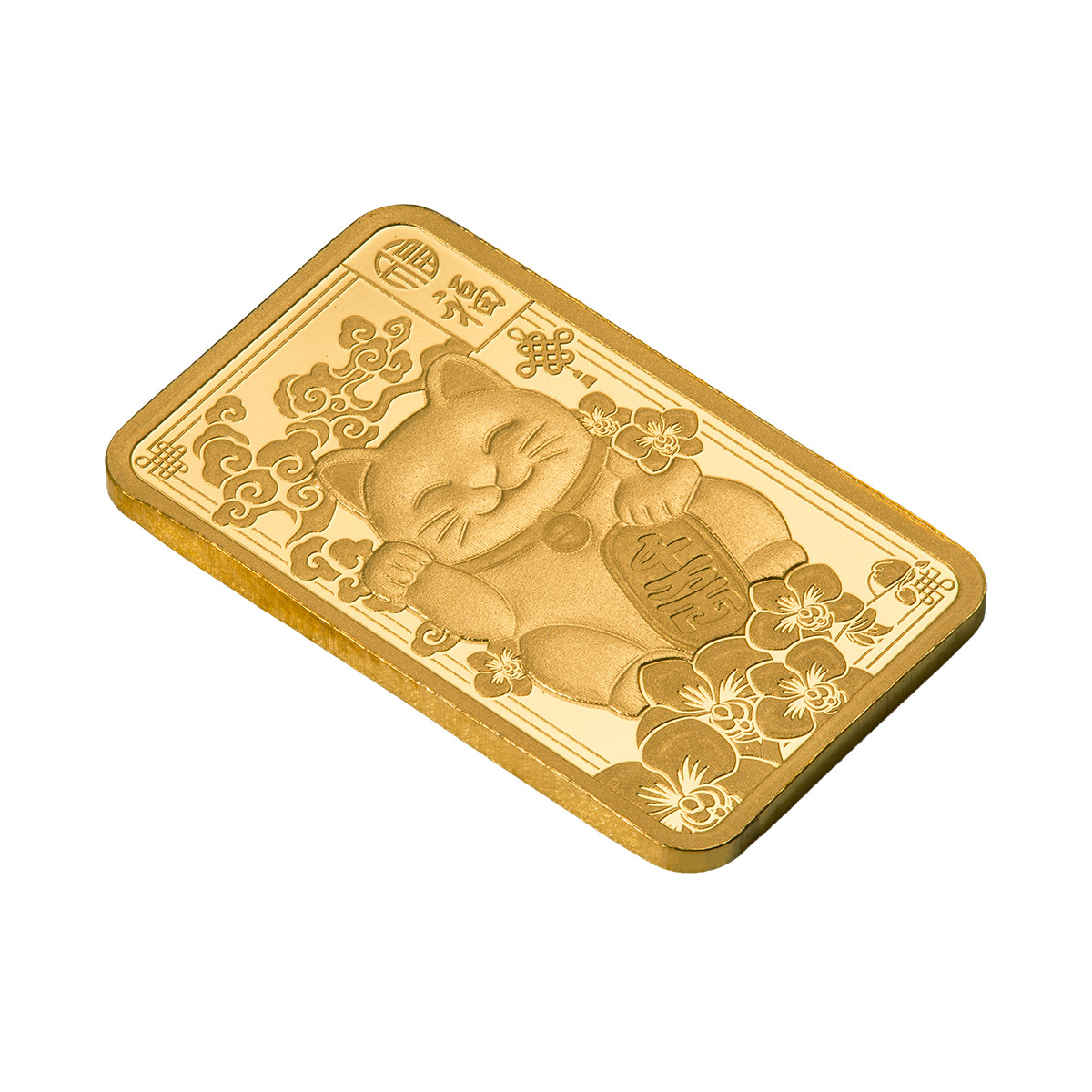 LUCKY CAT GOOD LUCK PAMP SUISSE 2.5 GRAM .9999 Pure 24karat GOLD Bullion Bar