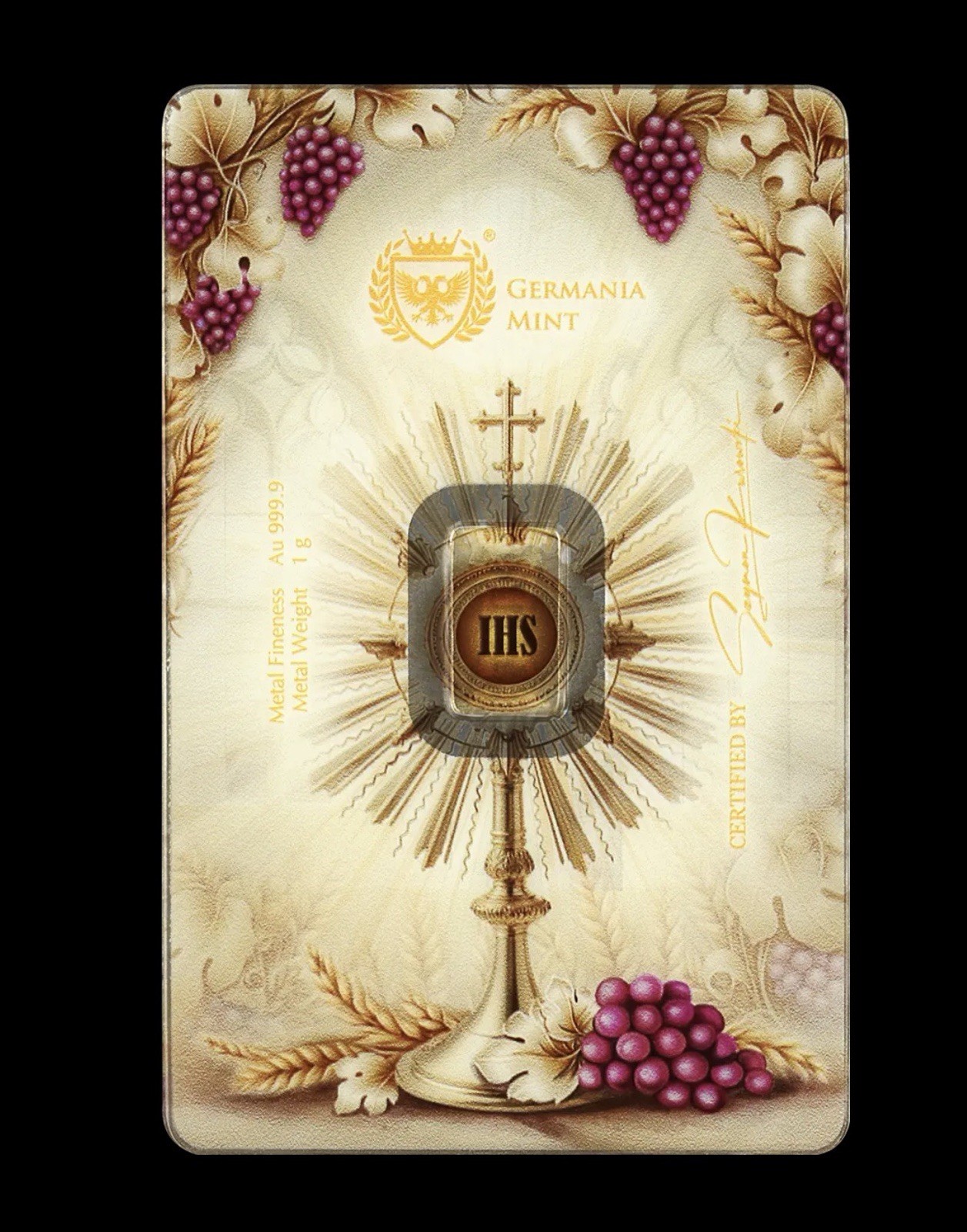 Germania Mint First Holy Communion Minted 1g 24K Gold Bar Packed in Safepack✝️🙏