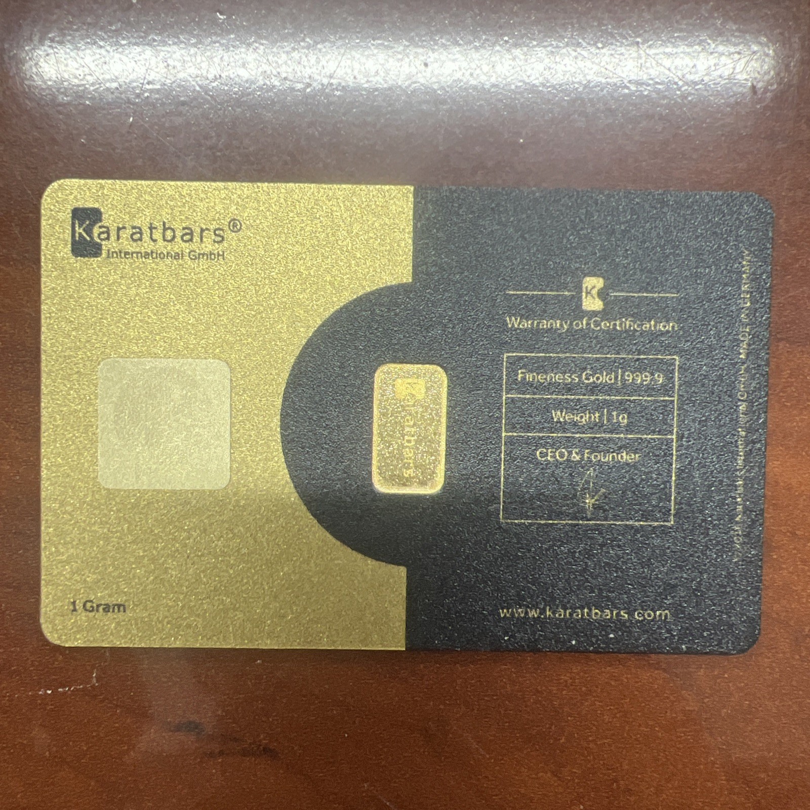 Karatbars 1g Gold Bar .9999 Fine 24K KARAT Bullion In Assay – Sealed Investment