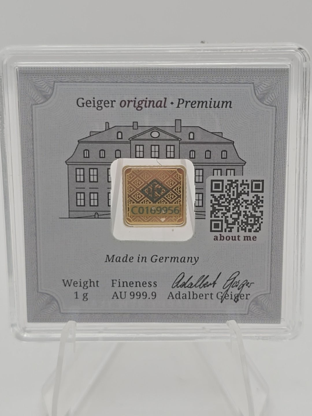 Geiger 1 gram .9999 Gold Bar 2025 MERRY CHRISTMAS & HAPPY NEW YEAR Sealed Assay