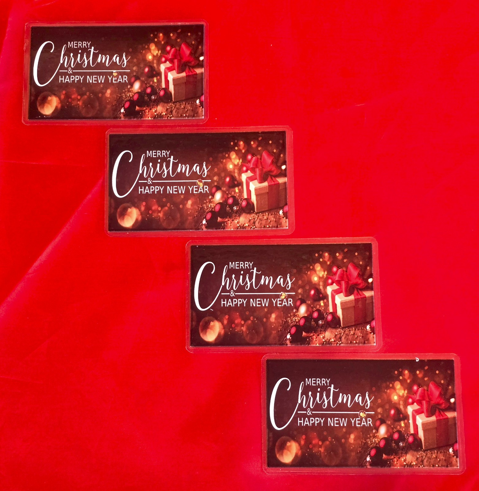 x4 Gold MERRY CHRISTMAS ACB 1/4GRAIN RAW NUGGET Placer gold with Certificate