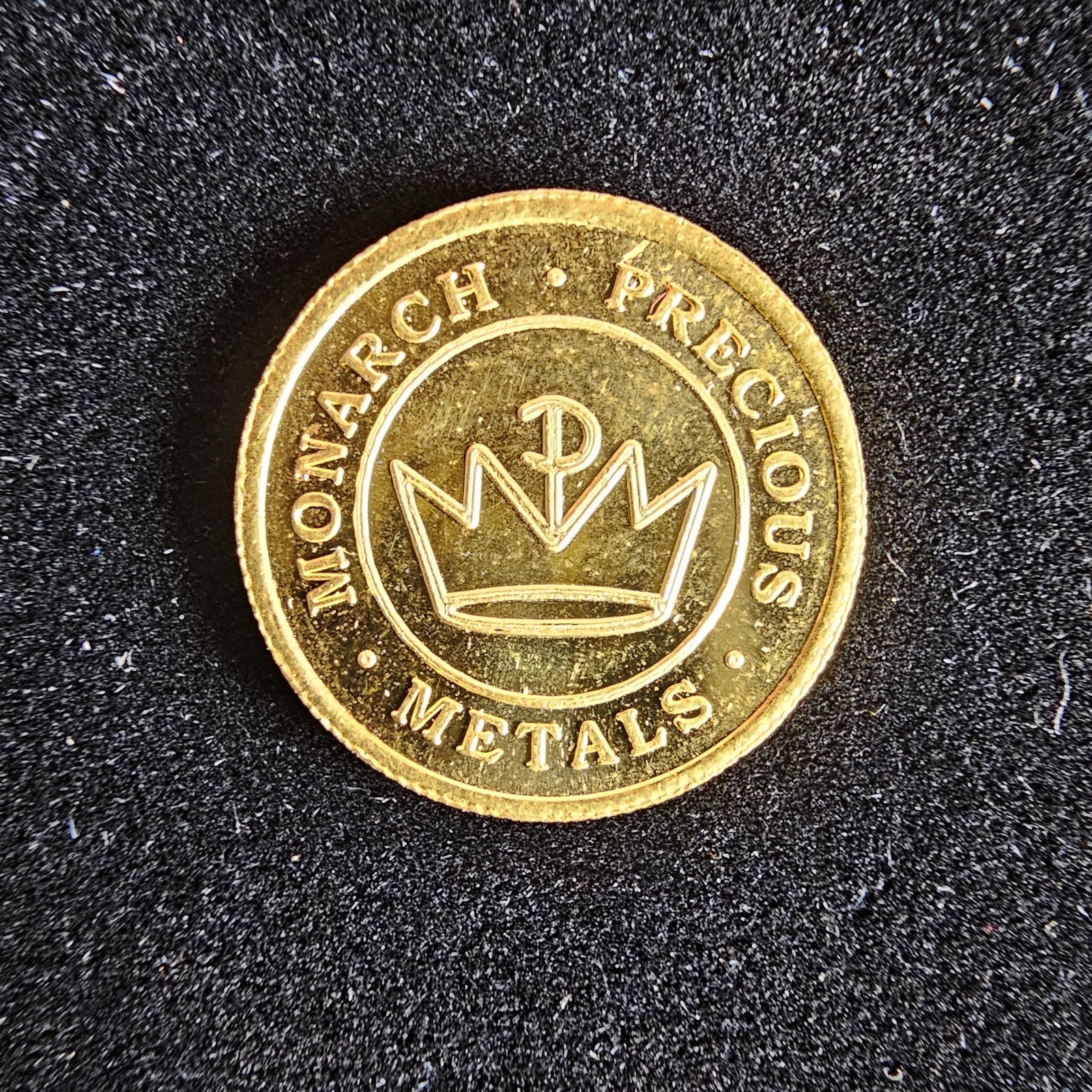 1/10 oz Gold Round Monarch Precious Metals .9999 Sandhill Crane