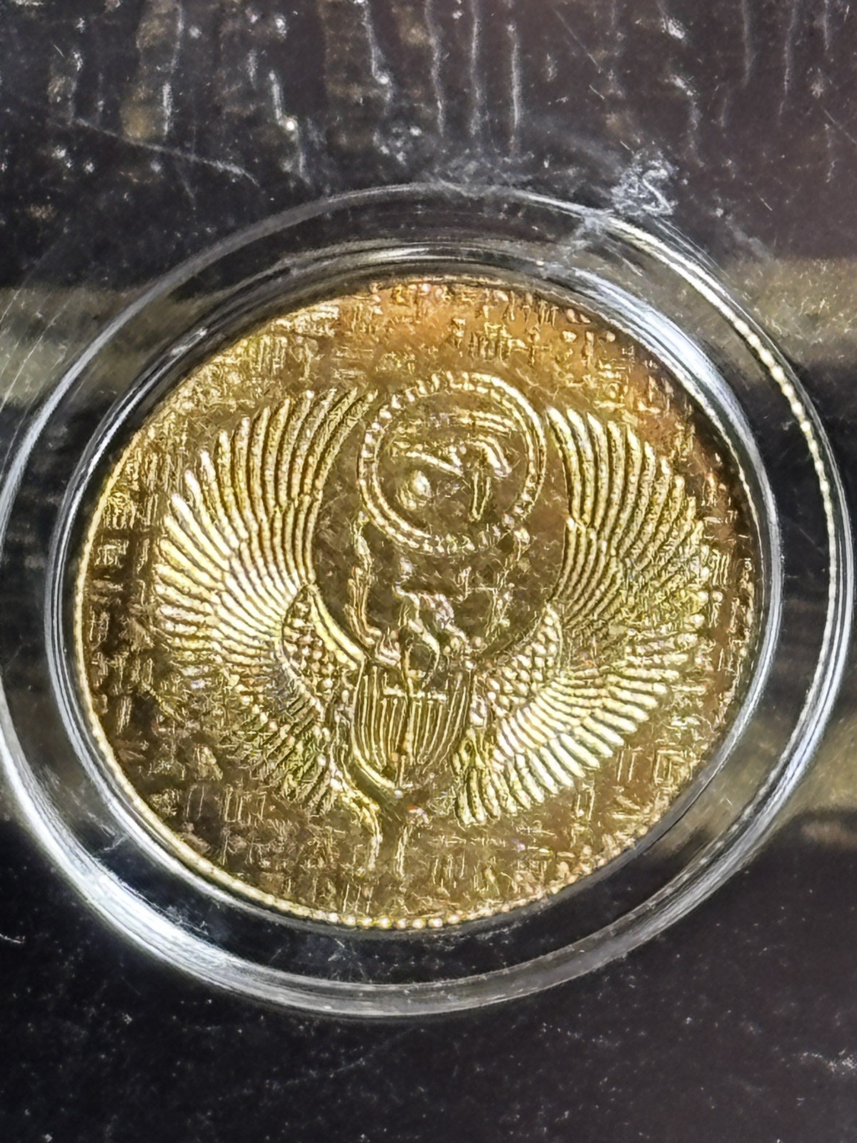 1/200 oz .9999 Fine Gold Round – Monarch – Egyptian Scarab (Sealed in Capsule)