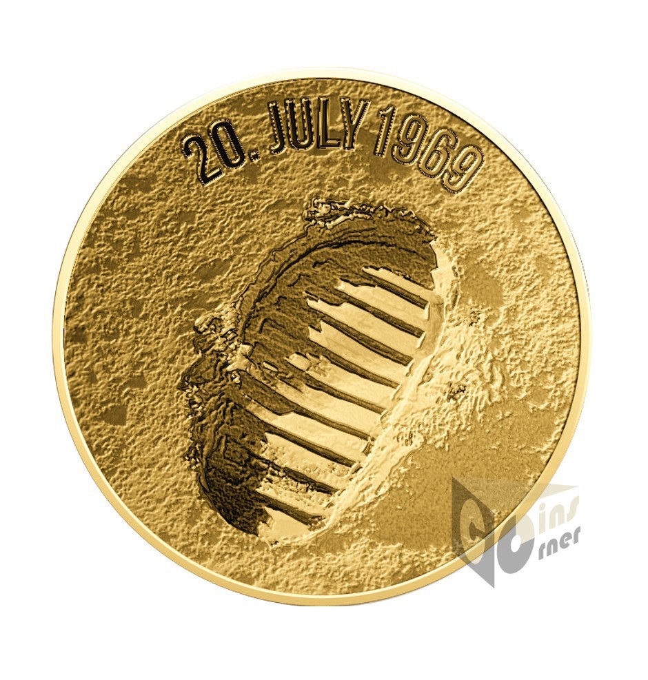 Moonlanding 1/1000 Oz 999 Gold Coin 3000 Francs Chad