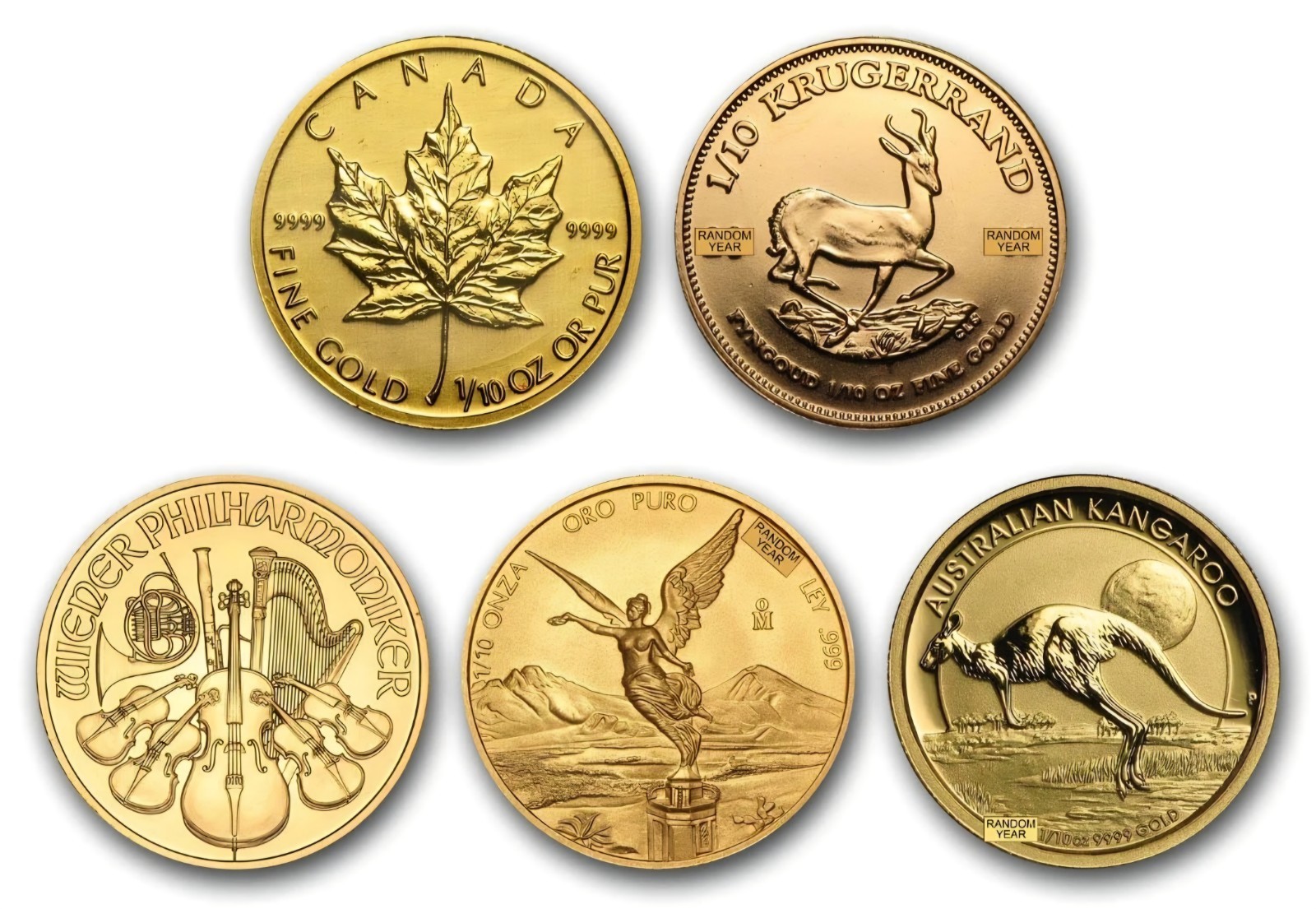 🪙 1/10 (.1) oz Gold Coin – Random Mint Or Maker .999+ 🪙 Priority Shipping!! BU