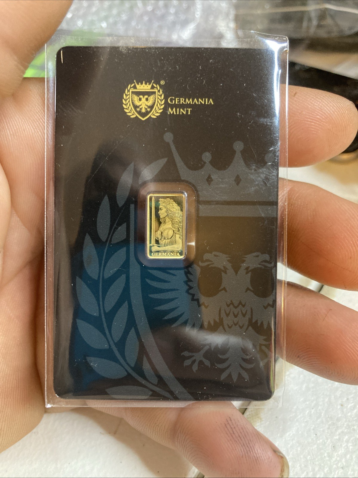 Germania Mint 1/200 oz .9999 Fine Gold Bar Limited Edition Collectible Card