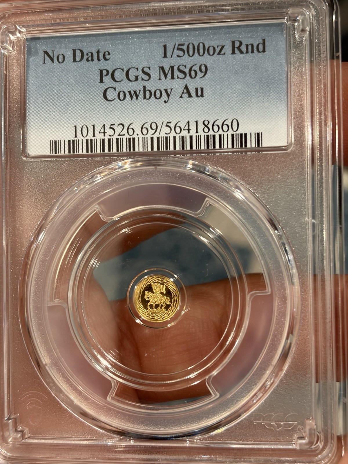 1/500th oz Gold Round Cowboy – PCGS MS69 PCGS