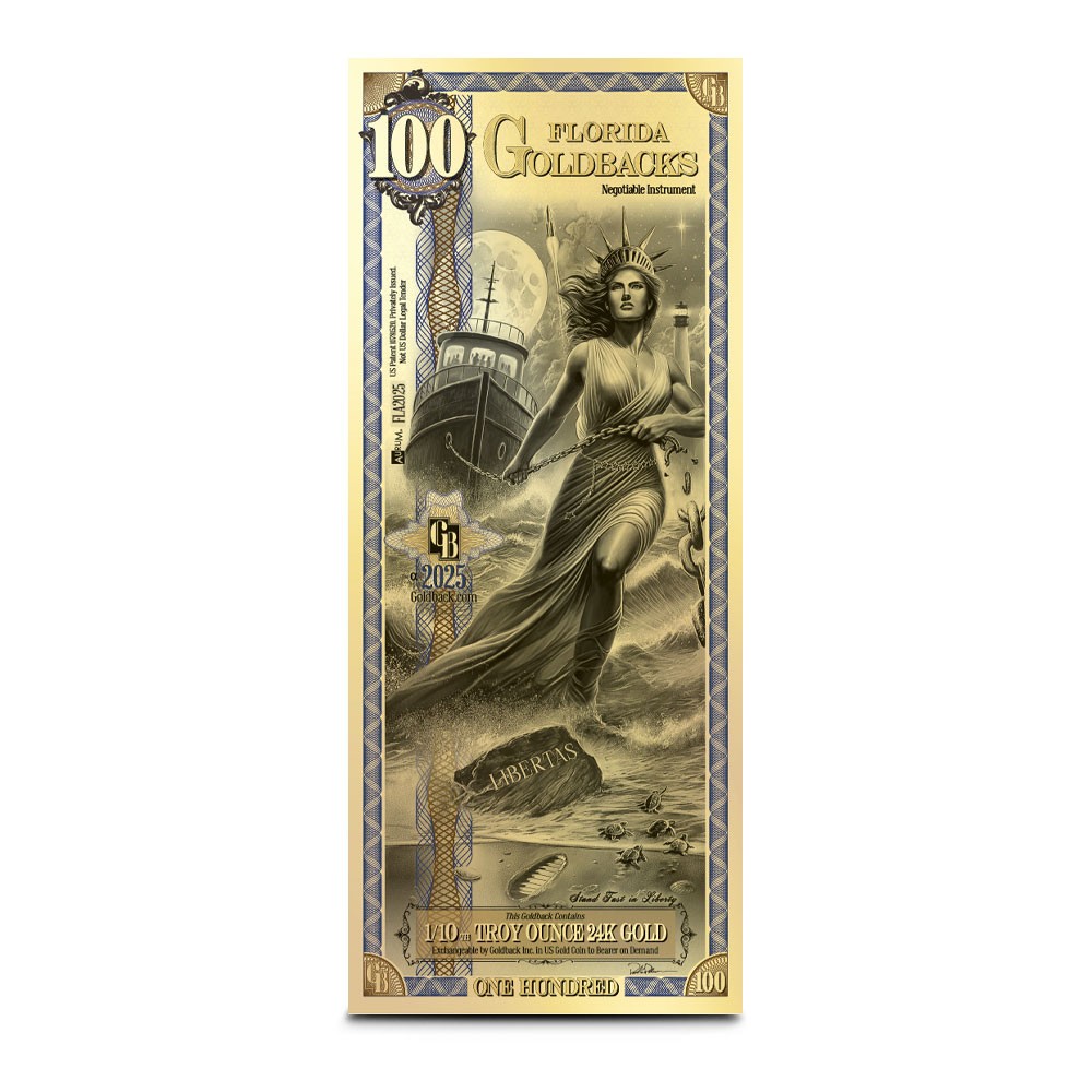 100 Florida Goldback Gold Note (New)